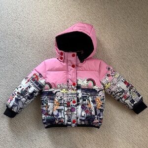 Marc Jacobs Pink and Black Graphic Hooded Jacket